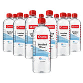 Resway distilled water bottle pour showing clean hydration suitable for daily use.