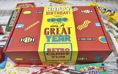 RETRO CANDY YUM 1956 candies variety showcases classic treats for a warm trip down memory lane.