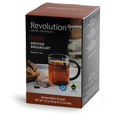 Revolution Tea English Breakfast pyramid bags deliver a fuller steep.