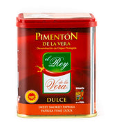 REY DE LA VERA paprika front view highlighting authentic packaging