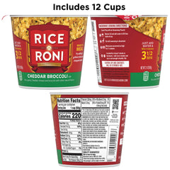 Rice-A-Roni Cups twelve-pack shown for easy pantry planning and convenient meals.