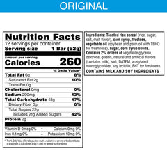 Rice Krispies Treats Mega Bar individual wrapper highlights on-the-go convenience.