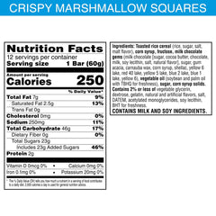 Rice Krispies Treats Mega Bars Rainbow bar unwrapped, showing chewy marshmallow center