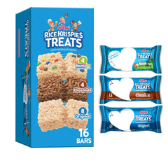 Rice Krispies Treats variety pack box front for family snacking