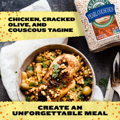RiceSelect Pearl Couscous with a fresh salad demonstrates easy weeknight meals