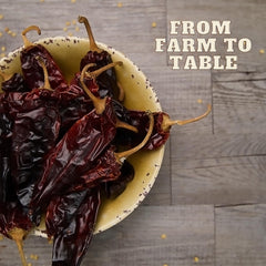 RICO RICO guajillo chiles simmer into sauce for balanced heat.