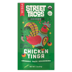 Riega Organic Chicken Tinga Seasoning pouch ready to flavor meals with bold aroma.