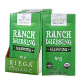 Riega Organic Ranch Dressing Seasoning packets arranged for quick meal prep