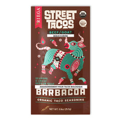 Riega Street Taco Barbacoa Organic seasoning jar for flavorful weeknight tacos.