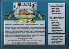 Riehle's Select hulless butter popcorn bag, GMO-free and USA grown for quality snacking