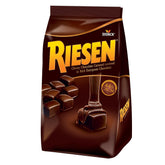 RIESEN chewy caramel dark chocolate pieces for a satisfying desk snack.