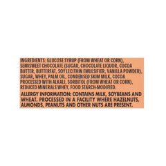 Riesen chocolate caramel candies half-eaten reveal gooey center inviting indulgence