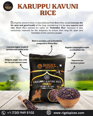 Rigel Spices Karuppu Kavuni cooked pongal dish ready to serve.