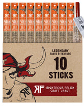Righteous Felon Fiery Habanero packaging for on-the-go keto snacking