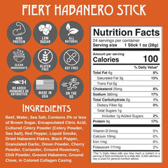 Righteous Felon Fiery Habanero beef sticks standalone for quick protein