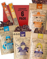 Righteous Felon spicy jerky variety pack on-the-go protein snack.