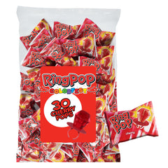 Ring Pop Colorfest Red cherry gem on ring, perfect for Easter baskets.
