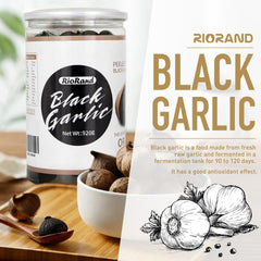 RioRand Black Garlic bulbs in pack, single-ingredient versatility.