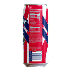 Rip-It Tribute Cherry Lime can close-up with nutrition label for informed choices.