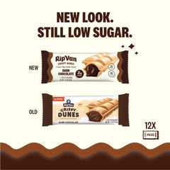 Rip Van Wafels Crispy Dunes at 90 calories per stick for mindful snacking.