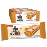 Rip Van Wafels Crispy Dunes peanut butter wafer sticks in a pack, a low-calorie snack option.