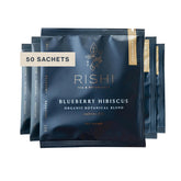 Rishi Tea Blueberry Hibiscus sachet bag for a tangy, antioxidant-rich cup.