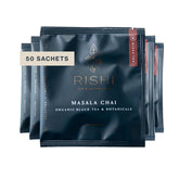Rishi Tea Masala Chai Black Sachet Tea Bag—bold flavor for quick mornings.