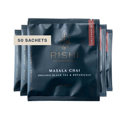 Rishi Tea Masala Chai Black Sachet Tea Bag—bold flavor for quick mornings.