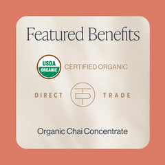 Rishi chai concentrate poured with milk to create a hot chai.