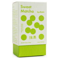 Rishi Tea Sweet Matcha packaging front, premium cafe-quality green tea powder