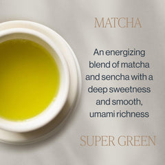 Rishi Tea Super Organic Green biodegradable sachet bag supports eco-friendly brewing.