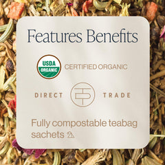 A warm cup of Valerian Dream tea promotes relaxing moments after dinner.