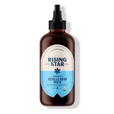 Rising Star Vanilla Paste bottle closeup shows rich aroma and vanilla specks.