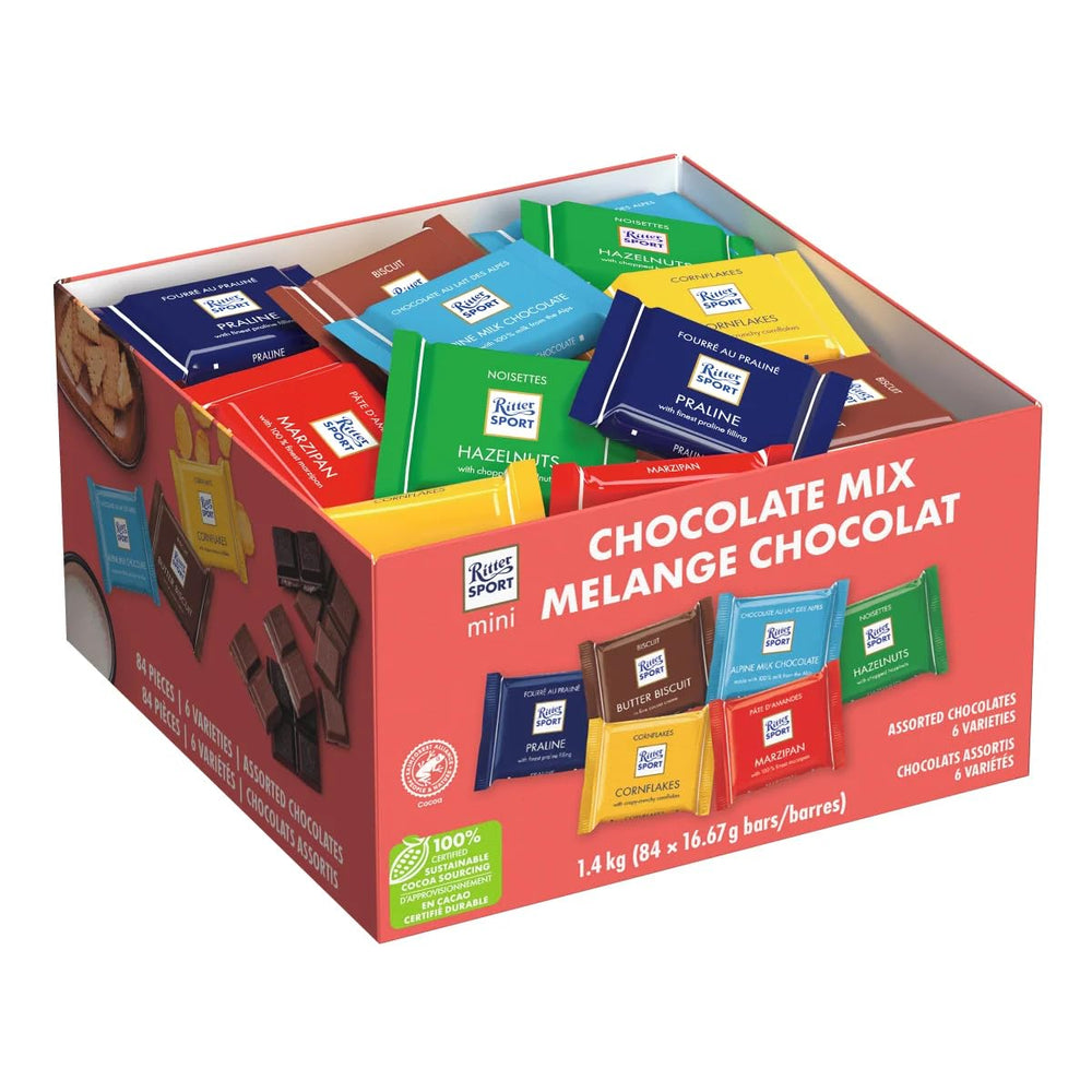 Ritter Sport Alpine Milk Chocolate mini bar for creamy, shareable snacking on the go