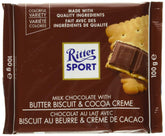 Ritter Sport Milk Chocolate Butter Biscuit bar on the go snack.