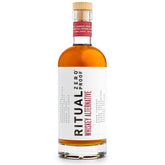 Ritual Zero-Proof whiskey bottle on shelf, ideal for cocktails.