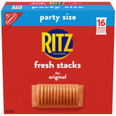 RITZ Fresh Stacks Original Crackers box showing 16 snack stacks for sharing