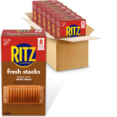 Ritz Fresh Stacks Whole Wheat Crackers box showing bulk packaging for family snacking