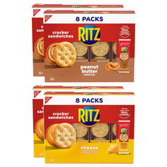 RITZ Peanut Butter Sandwich Crackers pack, portable and ideal for lunch boxes.