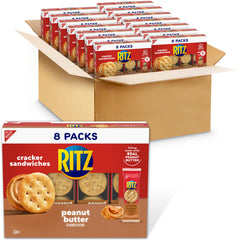 RITZ Peanut Butter Sandwich Crackers packaging for easy on-the-go snacking.