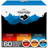 Roast Ridge Donut Shop K-Cup pod with floral notes and smooth chocolate finish.