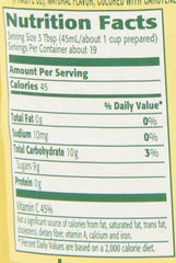 Robinson's Orange Barley Water close-up label highlighting real fruit juice