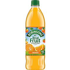 Robinsons Orange Squash bottle front showing no added sugar option