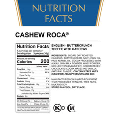 Individually wrapped Roca buttercrunch pieces for easy sharing.