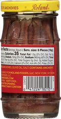 Roland anchovies label close-up showing ingredients and Peru origin