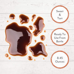 Roland Foods Balsamic Glaze with olive oil forms light vinaigrette.