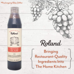Roland Foods Balsamic Glaze Modena plate design elevates presentation.