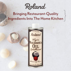 Roland Foods Macadamia Oil in a salad bowl for dressings.