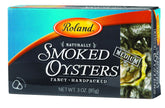 Roland Foods smoked oysters in oil tin ideal for quick snacking
