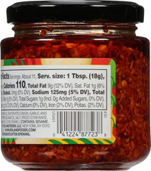 Roland Foods Spicy Chili Onion Crisp bruschetta topping enhances flavor and texture.